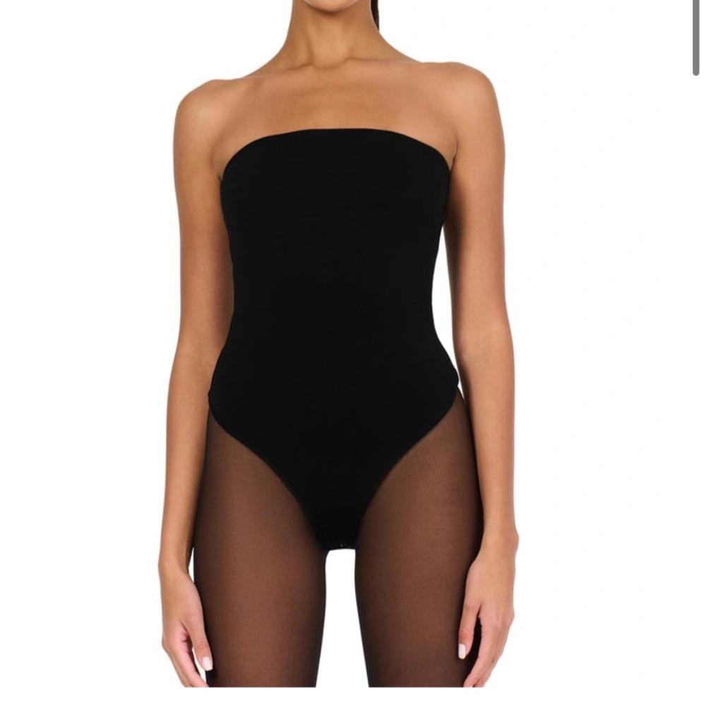 NWT, Naked Wardrobe, TUBE BODYSUIT, Size L, Blck